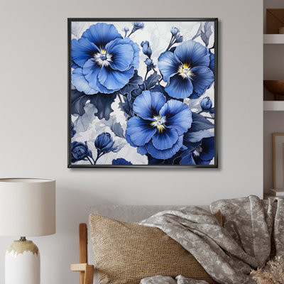 " Blue Grey Pansies In The Shadows III "