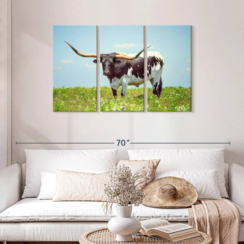 Brampt Longhorn Steer, 28" H x 45" W