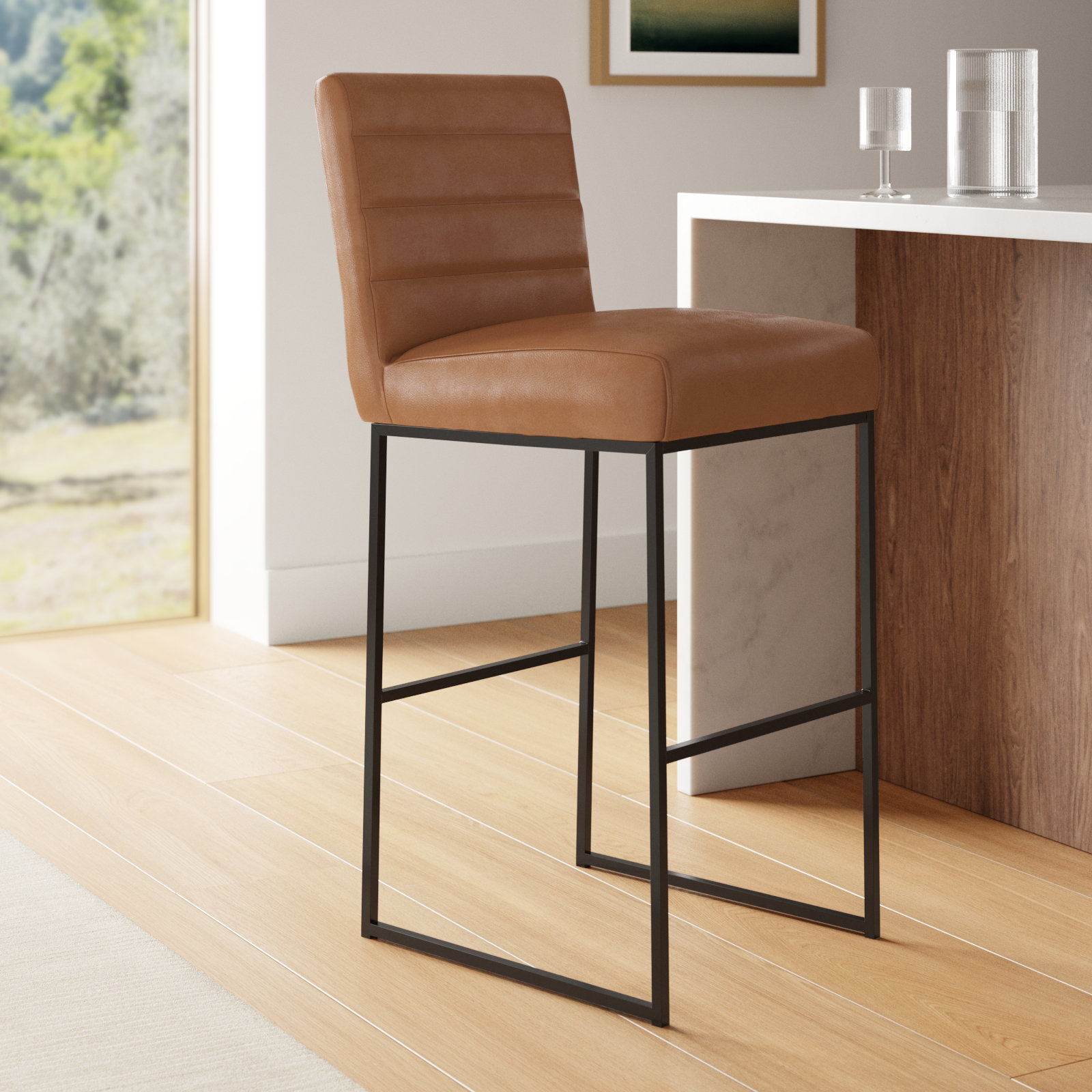Bar and Counter Stool, Bar Stool (30” Seat Height), Cognac