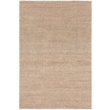 Gemini No Pattern and Not Solid Color Hand-Loomed 6'7" x 9'8" Wool/Cotton/Jute Area Rug in Cream Mix