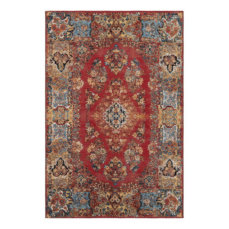 Indoor/Outdoor Traditional Area Rug, Rectangle 6'1" x 9'