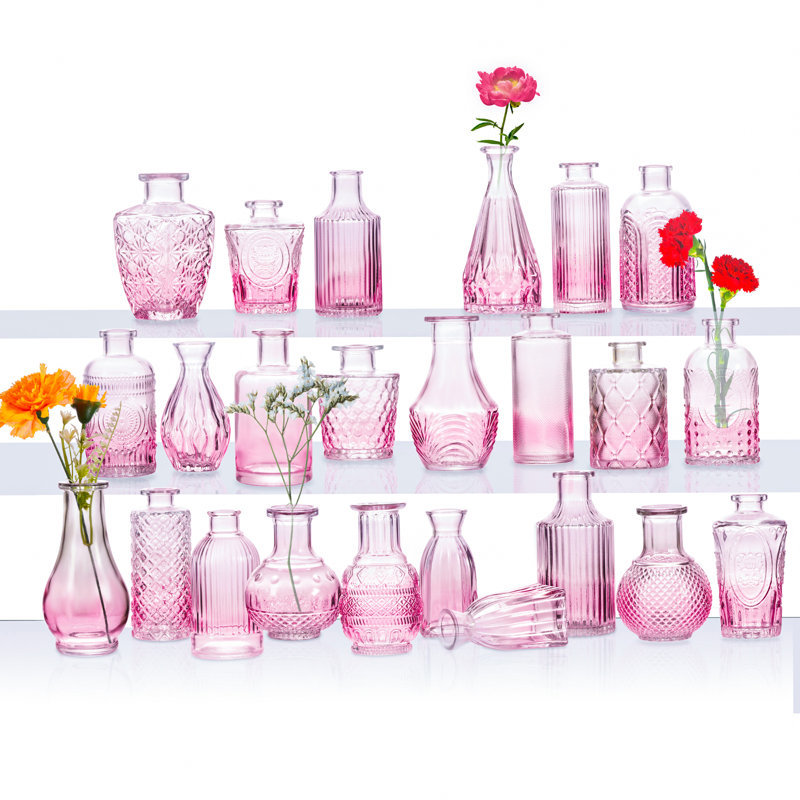 Debora Glass Table Vase, Pink