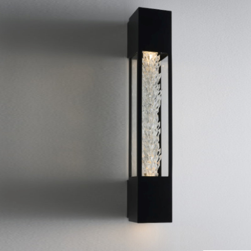 Applique murale d'extérieur Drita Esterno 1 LT noir mat (Fluorocarbone) / transparent Allegri