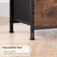 Table de chevet 2, table de chevet avec station de charge, tables de bout avec tablette de rangement pour petits espaces, tables de chevet avec 2 tiroirs en tissu pour la chambre à coucher, brun rustique, HETS020PBR