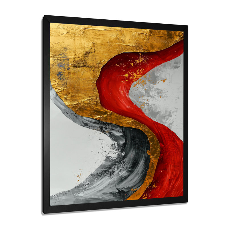 Tashia - impressions sur toile abstraites, 20" H x 12" W, Reproduction encadrée sans passe-partout, Black
