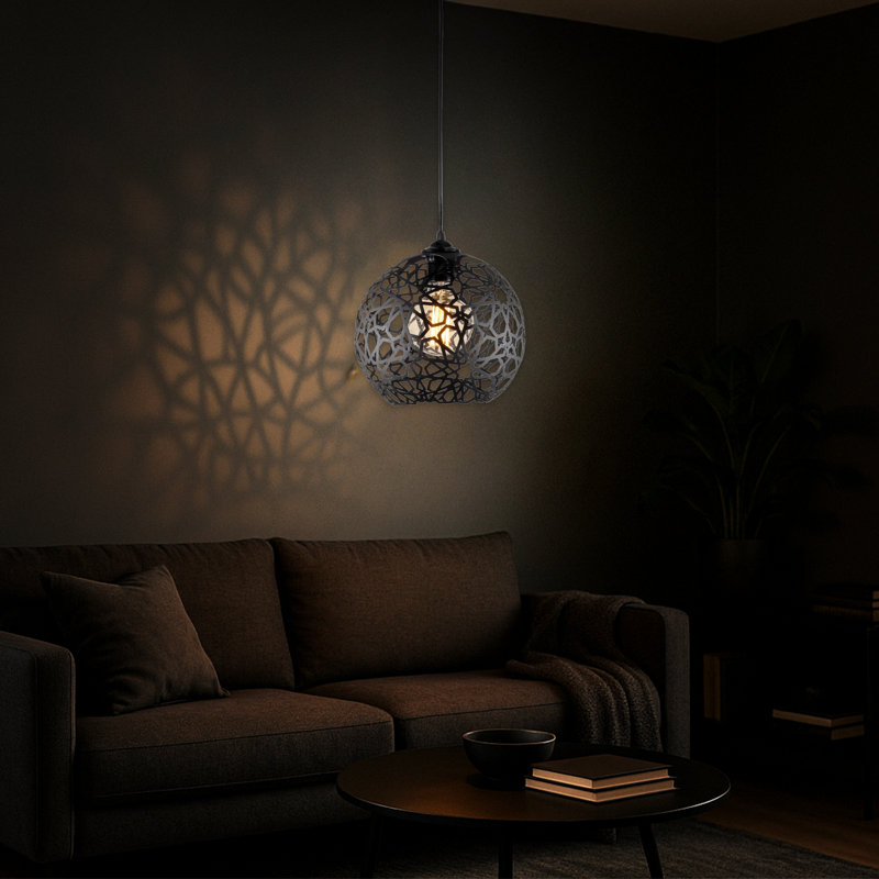 Luminaire suspendu sphérique 1 lumière Hazbi