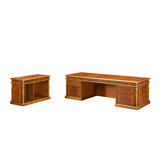 Infinity 82.7" Solid Wood Desk Set