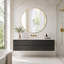 Miroir mural rond 39 po, miroir de meuble-lavabo rond à cadre en métal pour salle de bain, salon, chambre-129865754