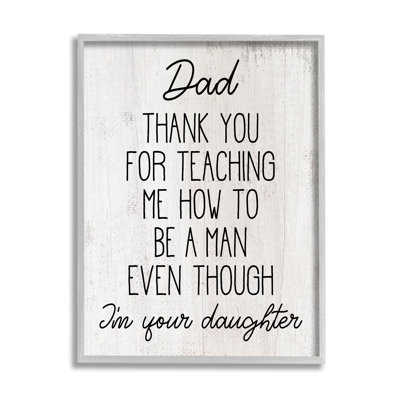 «Dad Thank You Expression Family Daughter Humor»