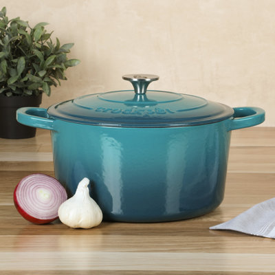 Cocotte ronde artisanale en fonte antiadhésive Crock-pot