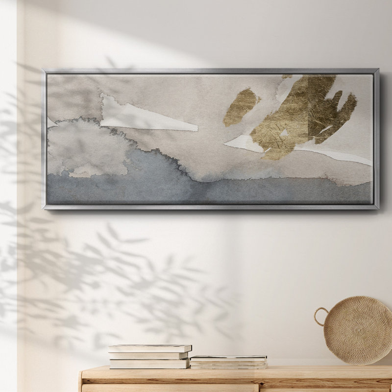 Aquarelle sur toile dorée I