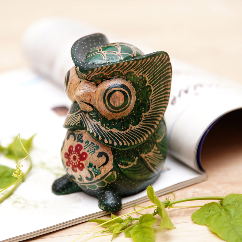 Dakota Fields Handmade Midnight Owlet Wood Figurine