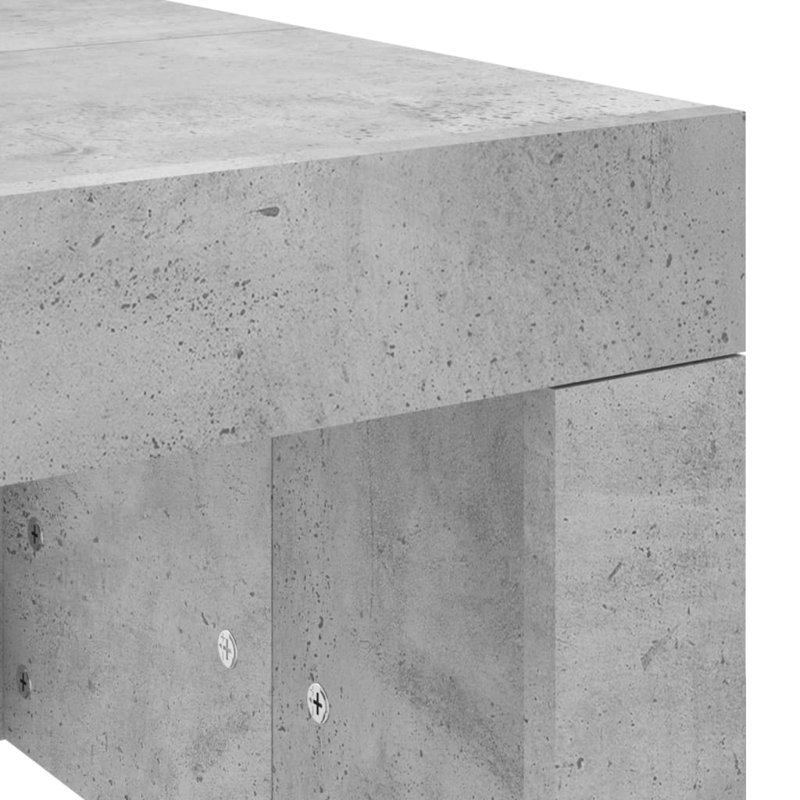 Bilke Manufactured Wood Frame Single Coffee Table, Concrete Gray