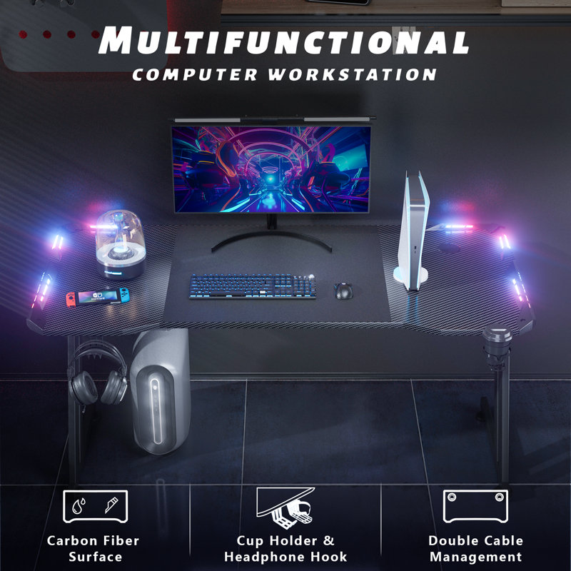 Metal Base Computer Desk, 74cm H x 160cm W x 60cm D