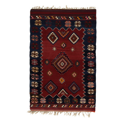 One-of-a-Kind Rectangle 3'2" X 4'9" Hand Knotted Area Rug