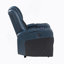 Fauteuil inclinable électrique en cuir bleu et noir Alair avec Bluetooth, chargeur sans fil et porte-gobelet Alair