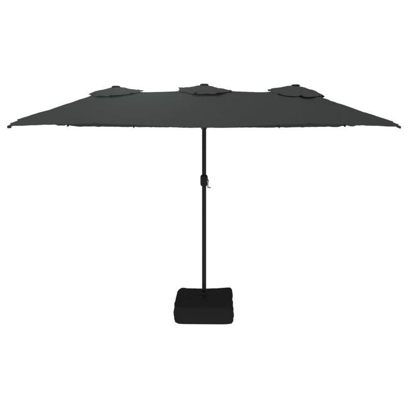 Anthracite Garden Parasol Polyester Powder Coated Iron Outdoor Patio Umbrella Shade