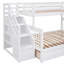 Lit superposé simple en forme de L 6 tiroirs avec accoudoirs, bureau et armoire-792631497