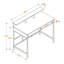 Bureau d'ordinateur avec huche et pieds en métal noir H 47,33 po x l 46,98 po x P 23,64 po Mathias