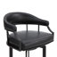 Tabouret de bar et de comptoir pivotant en similicuir Quarryville avec base et accoudoirs en métal-362478856-362700626-362700625