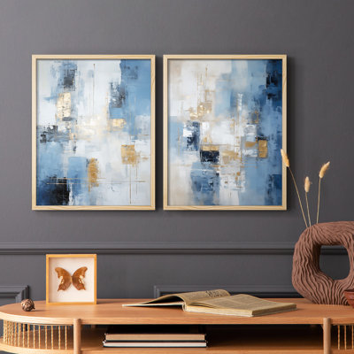 Série ABSTRACT Dxxxviii - reproduction encadrée de qualité supérieure - prête à être accrochée - aucun clou requis - aucun clou requis