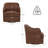 Genuine Leather Swivel Barrel Chairs-1629626535