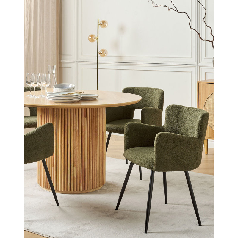 Zolan 43cm H Upholstered Metal Spindle Side Chair, Green