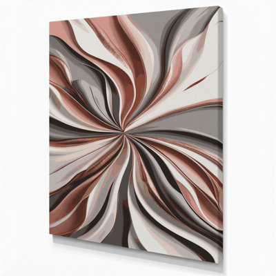 Abstrait art fluide sur toile brune 60