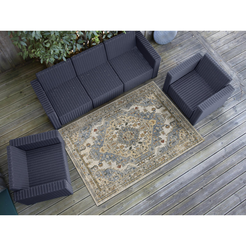 Craiginorne Moroccan Indoor / Outdoor Area Rug, Rectangle 160 x 230cm