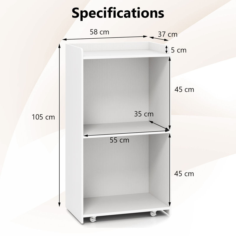 105cm Wood Full Podium with Wheels