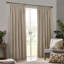 Heavy Chenille Room Darkening Pencil Pleat Curtains-185283838-185283836