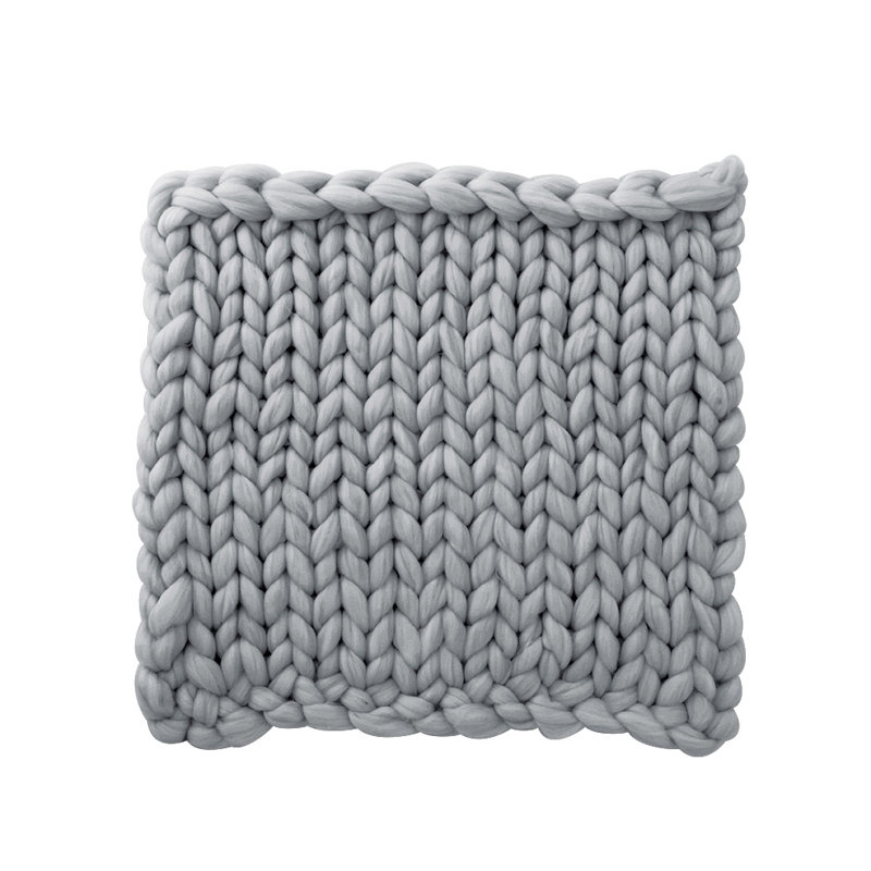 Casper Machine Tufted Throw Blanket, W60 x L60cm, Grey