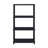 Bookshelf, Industrial 4-Tier Storage | Black | Metal,Synthetic Wood-670773681