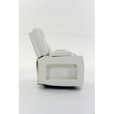 Fauteuil inclinable électrique très large pivotant à 270 ° avec massage thermique - Port de charge USB et Type C - Fauteuil inclinable pivotant en velours pour le bureau de la chambre à coucher du salon