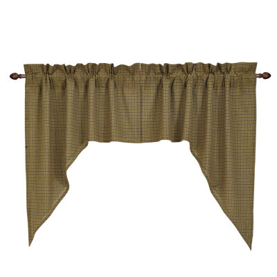 Maconay Cotton Plaid Swag Window Valance