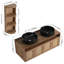 Meuble-lavabo 48 po avec 2 lavabos en céramique et support de rangement, 4 portes à fermeture douce, fixation à flotteur