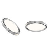 Plafonnier encastré 2 lumières DEL 14 pouces 24 W 2 000 lm, 3 000 lm, nickel poli, intensité variable, rond, rond, 3 000 lm