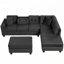 Canapé modulaire moderne avec repose-pieds avec rangement 2 coussins et porte-gobelets pour le salon-2085137515