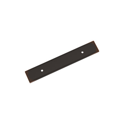 Thoreau 3-3/4 inch (96mm) Centre-to-Centre Rectangle Oil-Rubbed Bronze Cabinet Pull Backplate