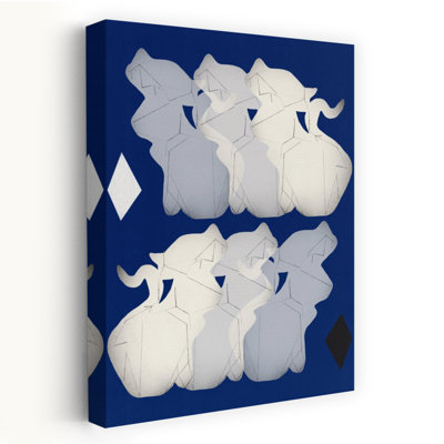 Abstrait chat esprits abstraits, chat moderne minimaliste, paysage, impression d'art mural
