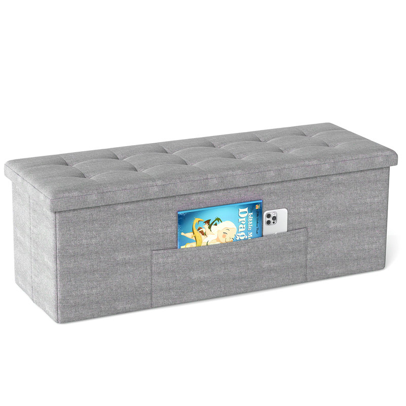 Dawit Storage Bench, Light Gray