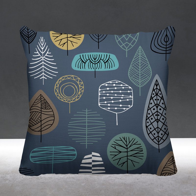 Felicity Outdoor Reversible Throw Pillow, 15W" x 15H", Slate