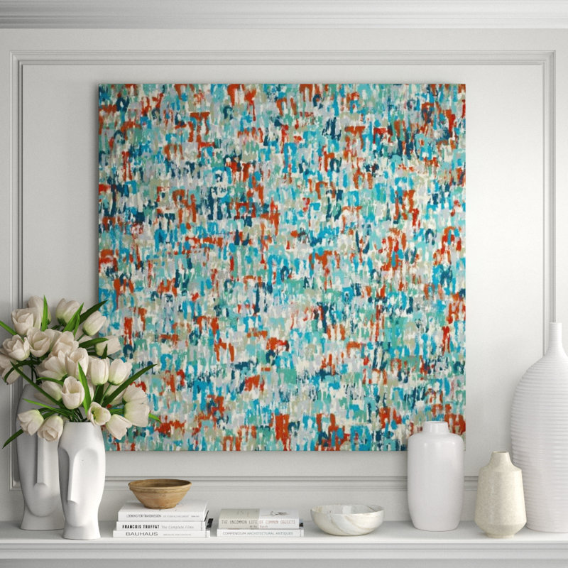Intense Puzzle Print by Samuel Kane, 54" H x 54" W x 1.5" D, Knife Gel