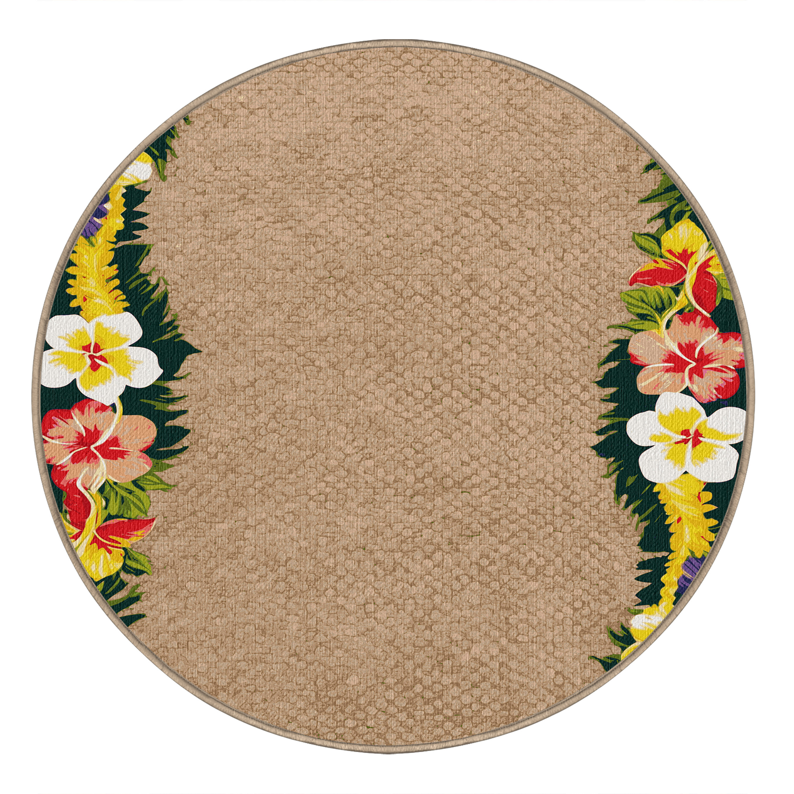 Bayou Breeze Washable Lei Borders Hawaiian Area Rug | Wayfair