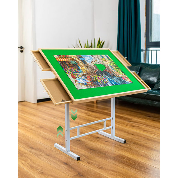 Fanwer Jigsaw Puzzle Tables with Metal Legs and Tilting Board 1500