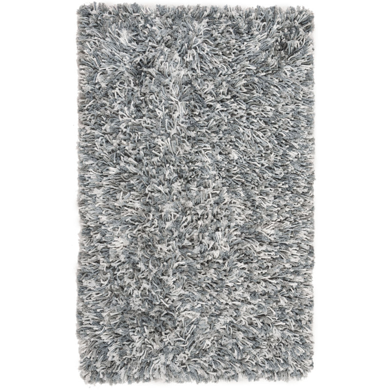 Poindexter Shag Hand Loomed Performance Solid Color Rug, Rectangle 3' x 5'