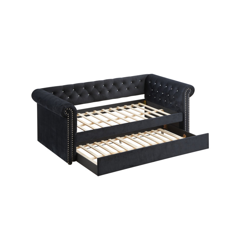Luxueux 1Pc Modern Estesthetic Beautiy, Lit simple, Noir