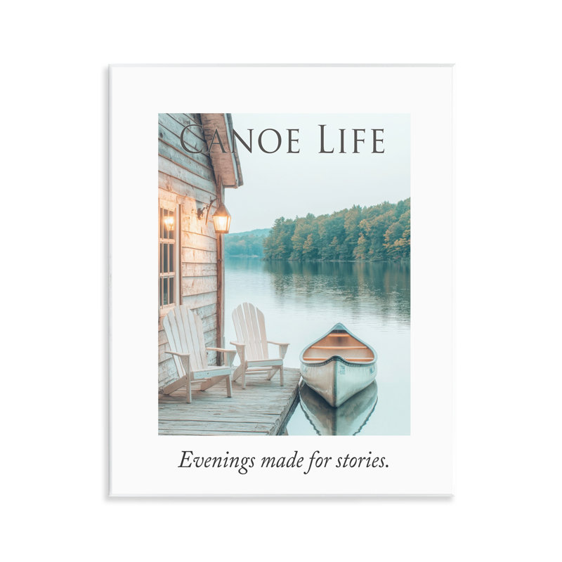 Plaque murale Canoe Life, citation de A Barefoot Stylist