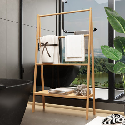 Anantram Wood 3 Freestanding Towel Stand