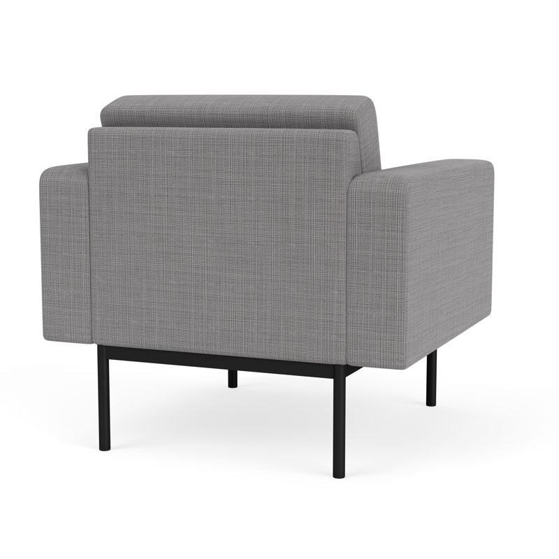 Chaise d'invité de réception Darsey, With Power, Black, Chambray Grey